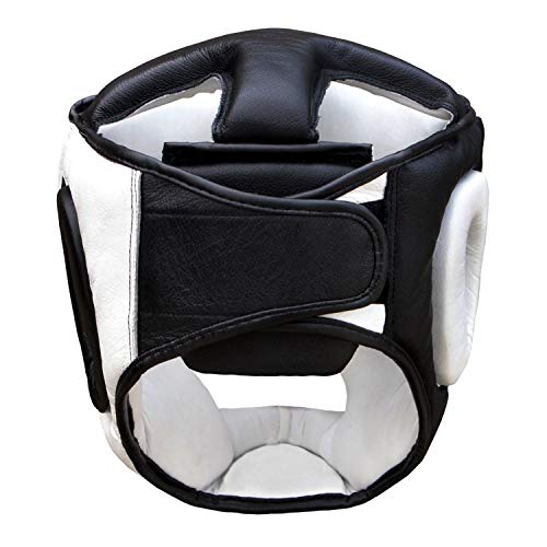 FARABI Boxeo Guardia Protector de Cabeza del Casco de Entrenamiento MMA Pro para Toda la Cara, Protección Cheek Sombreros y tocados de Cuero Real (XL) FARABI Boxeo Guardia Protector de Cabeza del Casco de Entrenamiento MMA Pro para Toda la Cara, Protección Cheek Sombreros y tocados de Cuero Real (XL)