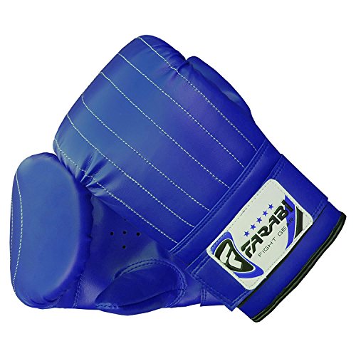 FARABI Boxeo Saco Boxeo Guantes MMA Guantes Guante Guantes de Entrenamiento (Blue, S)