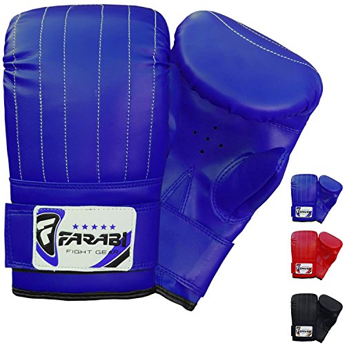 FARABI Boxeo Saco Boxeo Guantes MMA Guantes Guante Guantes de Entrenamiento (Blue, S)