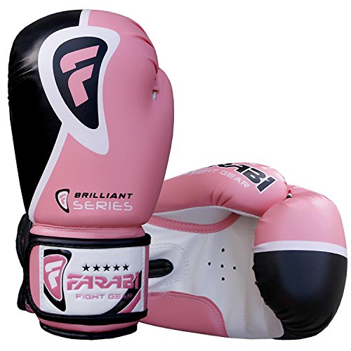Farabi Boxing Gloves Boxing Gloves for Training Punching Sparring Muay Thai Kickboxing Gloves (Pink, 16Oz)