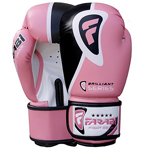 Farabi Boxing Gloves Boxing Gloves for Training Punching Sparring Muay Thai Kickboxing Gloves (Pink, 16Oz)