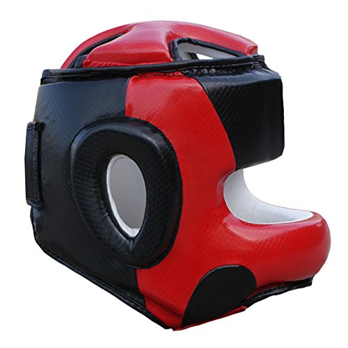 Farabi Boxing MMA Muay Thai Fitness Kick Boxing Head Guard Head Protector Helmet Front Bar (Red & Black, L/XL) Farabi Boxing MMA Muay Thai Fitness Kick Boxing Head Guard Head Protector Helmet Front Bar (Red & Black, L/XL)