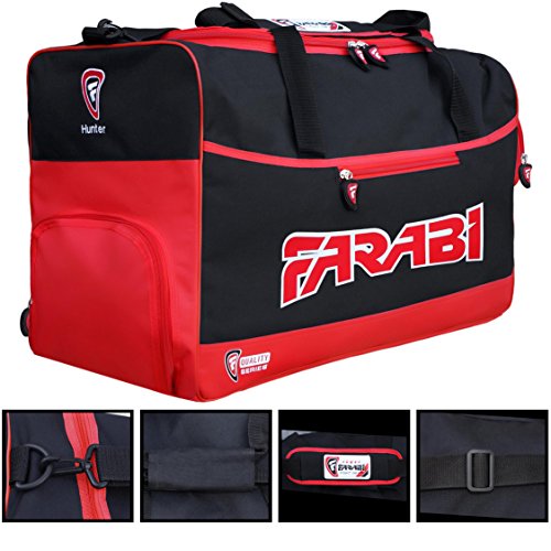 FARABI, Fitness Bolsa de Ropa de Ejercicios de Gimnasio, MMA, Bolsa de Equipo de Boxeo, Bolsa de Viaje Ropa de Entrenamiento Bolsa de Viaje (Red)