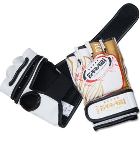 Farabi MMA Fighter Gloves Tapout Synthetic Leather Series for Muai Thai, Martial Arts, Kickboxing UFC Cage Grappling Training Sparring Workout Punching Sessions. (Small) Farabi MMA Fighter Gloves Tapout Synthetic Leather Series for Muai Thai, Martial Arts, Kickboxing UFC Cage Grappling Training Sparring Workout Punching Sessions. (Small)