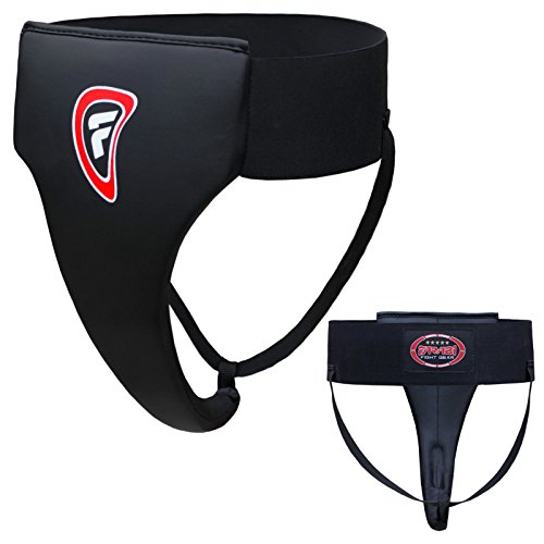 Farabi Sports Female Ladies Groin Guard Protector Kick Boxing Mix Martial Arts Womens (Black, L/XL)