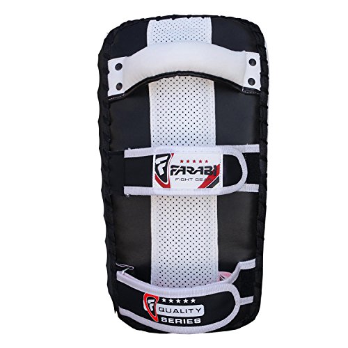Farabi Thai Pad Kick Shield MMA Kickboxing Muay Thai Training Pad Arm Pad Strike Shield(Single Unit) (White/Black) Farabi Thai Pad Kick Shield MMA Kickboxing Muay Thai Training Pad Arm Pad Strike Shield(Single Unit) (White/Black)