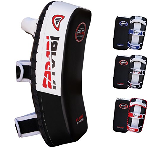 Farabi Thai Pad Kick Shield MMA Kickboxing Muay Thai Training Pad Arm Pad Strike Shield(Single Unit) (White/Black) Farabi Thai Pad Kick Shield MMA Kickboxing Muay Thai Training Pad Arm Pad Strike Shield(Single Unit) (White/Black)