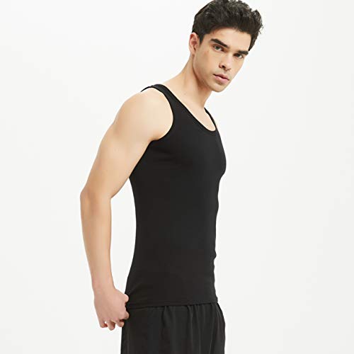 FARCHAT Hombres Camiseta Tirantes Hombre 5 Piezas De Algodón Cómodo Múltiples Colores Y Tamaños Negro Blanco Azul Marino Gris Oliva XL FARCHAT Hombres Camiseta Tirantes Hombre 5 Piezas De Algodón Cómodo Múltiples Colores Y Tamaños Negro Blanco Azul Marino Gris Oliva XL