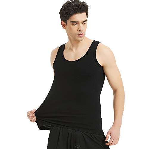 FARCHAT Hombres Camiseta Tirantes Hombre 5 Piezas De Algodón Cómodo Múltiples Colores Y Tamaños Negro Blanco Azul Marino Gris Oliva XL FARCHAT Hombres Camiseta Tirantes Hombre 5 Piezas De Algodón Cómodo Múltiples Colores Y Tamaños Negro Blanco Azul Marino Gris Oliva XL