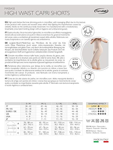 Farmacell 123 (Carne, M/L) Faja Pantalon con Cintura Alta Que Cubre hasta la Pantorrilla, con Efecto masajeador
