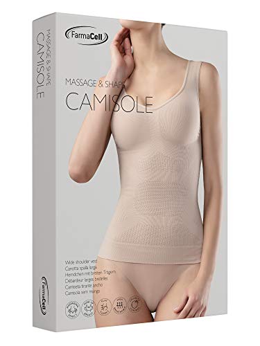 Farmacell 342 (Carne, S/M) Camiseta Moldeadora, masajeadora, contenitiva y con Efecto Push-up