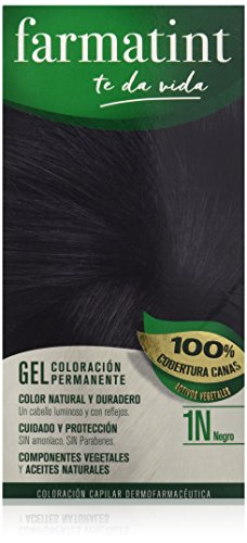 Farmatint Gel 1N Negro | Color Natural y Duradero | Componentes Vegetales y Aceites Naturales | sin Amoníaco | sin Parabenos | Dermatológicamente Testado Farmatint Gel 1N Negro | Color Natural y Duradero | Componentes Vegetales y Aceites Naturales | sin Amoníaco | sin Parabenos | Dermatológicamente Testado