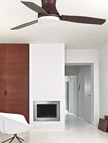 Faro Barcelona 33386 - TONSAY Ventilador de techo con luz marrón 3 palas diametro 1320mm con mando a distancia Faro Barcelona 33386 - TONSAY Ventilador de techo con luz marrón 3 palas diametro 1320mm con mando a distancia