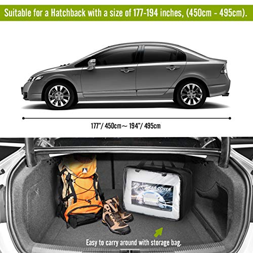 Favoto Cubierta de Coche Impermeable Funda de Coche Exterior Anti-UV Transpirable Resistente al Polvo Lluvia Rasguño Nieve al Aire Libre 490x190x150cm Plata Favoto Cubierta de Coche Impermeable Funda de Coche Exterior Anti-UV Transpirable Resistente al Polvo Lluvia Rasguño Nieve al Aire Libre 490x190x150cm Plata
