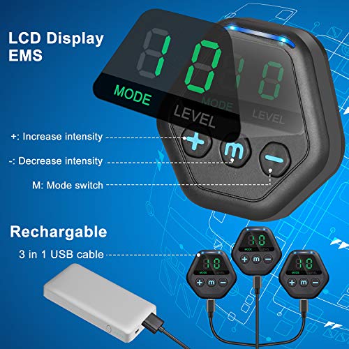 fayleer Electroestimulador Muscular Abdominales, EMS Estimulación Muscular Masajeador Eléctrico Cinturón con Pantalla LCD, USB Recargable, para Abdomen/Cintura/Pierna/Brazo fayleer Electroestimulador Muscular Abdominales, EMS Estimulación Muscular Masajeador Eléctrico Cinturón con Pantalla LCD, USB Recargable, para Abdomen/Cintura/Pierna/Brazo