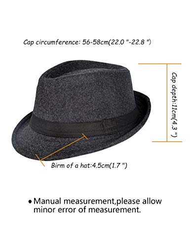 FBBULES Elegante Sombrero de Jazz Sombrero Fieltro Panamá ala Ancha Hat Fedora Sombreros de Sombrerera Sombreros de Vestir Trilby Cap para Viaje Fiesta Boda Viaje de Hombres Mujers FBBULES Elegante Sombrero de Jazz Sombrero Fieltro Panamá ala Ancha Hat Fedora Sombreros de Sombrerera Sombreros de Vestir Trilby Cap para Viaje Fiesta Boda Viaje de Hombres Mujers