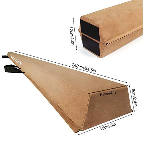 FBSPORT 240 cm Equilibrio Beam de Gimnasia, Equilibrio Beam de Entrenamiento para Niños, Balance Beam de Plegable, Barra de Equilibrio, Viga de Gimnasia para Práctica