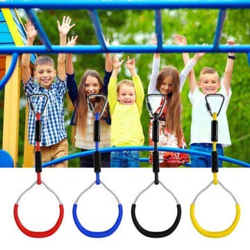 FBSPORT Anillos De La Gimnasia para Niños de Aire Libre, Juegos de Juegos Equipos de Patio al Aire Libre para, Anillo de Escalada, Anillo para Niños