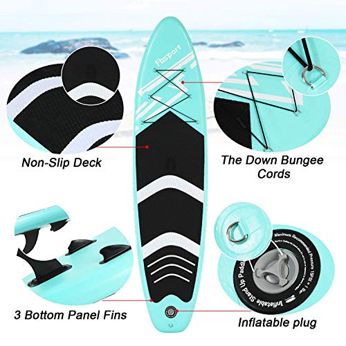 FBSPORT Tabla Sup Hinchable, Tabla de Surf Hinchable, Tabla Inflable de Paddle Surf, Sup Kit con Remo de Aluminio+Accesorios Completos | Medidas: 300×76×15cm