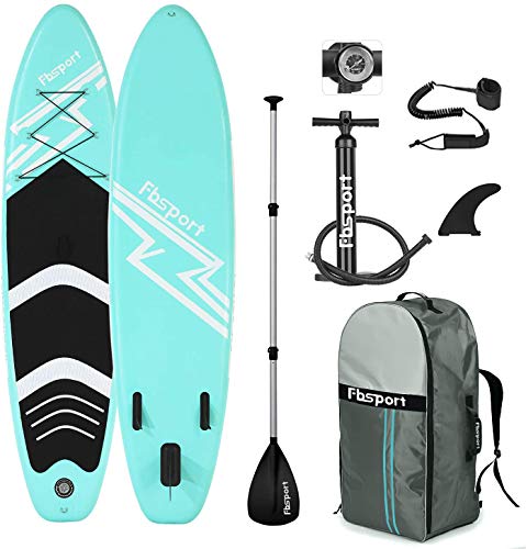 FBSPORT Tabla Sup Hinchable, Tabla de Surf Hinchable, Tabla Inflable de Paddle Surf, Sup Kit con Remo de Aluminio+Accesorios Completos | Medidas: 300×76×15cm