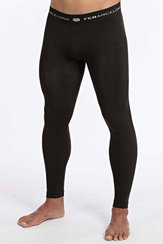 FC Barcelona - Pantalón térmico para hombre (talla de adulto), Hombre, color Negro , tamaño S/M