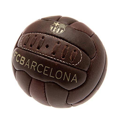 FCB FC Barcelona - Balón oficial modelo retro Heritage tamaño mini (Talla 1) (Marrón) FCB FC Barcelona - Balón oficial modelo retro Heritage tamaño mini (Talla 1) (Marrón)
