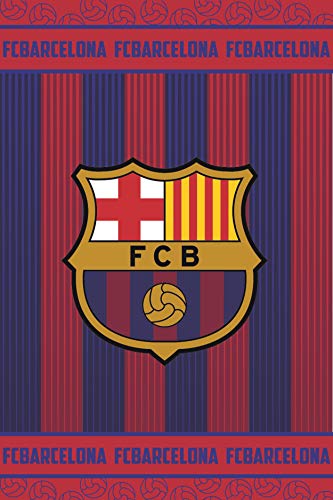 FCB FC Barcelona Manta Polar, 100% Poliester, Azulgrana, 100 x 150 cm