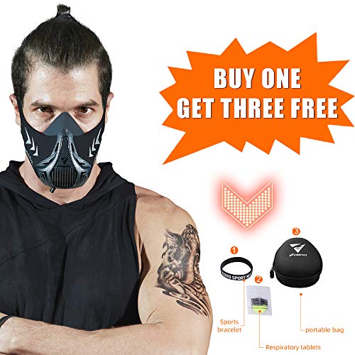 FDBRO Máscaras máscaras de Deportes, Estilo Negro, máscara;scara para Entrenamiento y acondicionamiento de Gran altitud, máscara scara Deportiva 2.0 (Fibra de Carbono, Large(>100kg)) FDBRO Máscaras máscaras de Deportes, Estilo Negro, máscara;scara para Entrenamiento y acondicionamiento de Gran altitud, máscara scara Deportiva 2.0 (Fibra de Carbono, Large(>100kg))