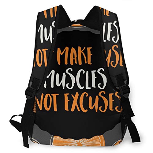 FDFCSD Mochilas Escolares, Músculos no Excusas Pantalla de Frase Mochila Hombre Mujer Casual Mochila para Portatil 14 Pulgadas Mochila Universidad Resistente Mochila Instituto FDFCSD Mochilas Escolares, Músculos no Excusas Pantalla de Frase Mochila Hombre Mujer Casual Mochila para Portatil 14 Pulgadas Mochila Universidad Resistente Mochila Instituto