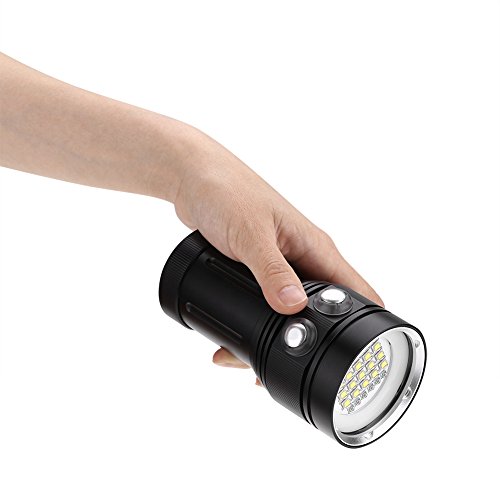 Fdit 15 x L2 Brillante LED Linterna de Buceo Antorcha de Aluminio Sumergible Impermeable Fotografía Video Antorcha Socialme-EU