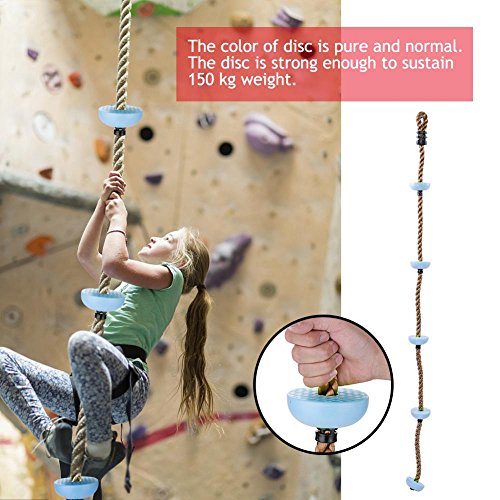 Fdit 1,8 m Escalada Cuerda Columpio con Plataformas Cinco Anudadas Disco Cuerda Cuerda Niños Deportes Al Aire Libre Equipo de Entrenamiento para Niños(Azul) Fdit 1,8 m Escalada Cuerda Columpio con Plataformas Cinco Anudadas Disco Cuerda Cuerda Niños Deportes Al Aire Libre Equipo de Entrenamiento para Niños(Azul)