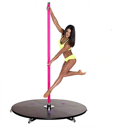 FDRYO Barra de Baile giratoria: Barra de Ejercicio Stripper portátil y extraíble, conexión Ajustable y Suave, Ideal para Entrenamiento y Ejercicio-Rosado