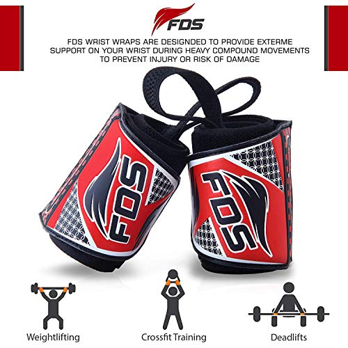 FDS Muñequeras Gym Deportivas para Levantamiento De Pesas Wrist Wraps par para Hombre Y Mujer Ideal Gimnasio Muñequera para Hacer Ejercicio, Calistenia, Musculacion, Halterofilia