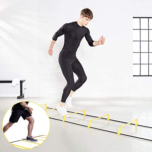 FDYD De Doble propósito ágil Escalera Escalera de Vallas Velocidad de Entrenamiento de Salto de cuadrícula para la Aptitud Pace Coordinación de Baloncesto del pie El Tren del Equipo FDYD De Doble propósito ágil Escalera Escalera de Vallas Velocidad de Entrenamiento de Salto de cuadrícula para la Aptitud Pace Coordinación de Baloncesto del pie El Tren del Equipo