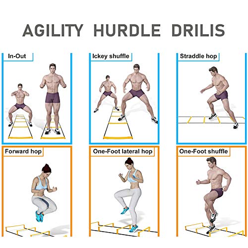 FDYD De Doble propósito ágil Escalera Escalera de Vallas Velocidad de Entrenamiento de Salto de cuadrícula para la Aptitud Pace Coordinación de Baloncesto del pie El Tren del Equipo