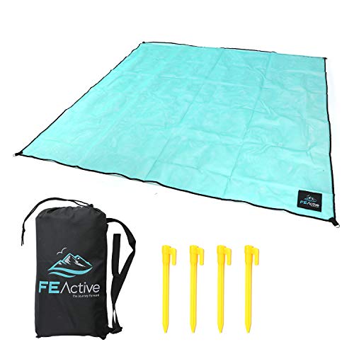 FE Active Manta de Playa Anti Arena - Extra Grande Alfombra Resistente a la Arena Resistente al Agua Manta Grande para Exteriores Picnic Bolsa de Transporte Ligera y Compacta | Diseñada en California