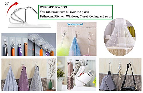 Fealkira 6 Piezas Fuerte Ganchos de Comando Transparente Varita Mágica 6KG(MAX) Ganchos de Pared Adhesivos Gancho de Plástico Fealkira 6 Piezas Fuerte Ganchos de Comando Transparente Varita Mágica 6KG(MAX) Ganchos de Pared Adhesivos Gancho de Plástico