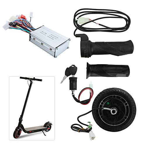 FEBT Juego de conversión de Scooter eléctrico, Kit de Motor de Cubo sin escobillas de Rueda de Metal de 24 V 350 W para Scooter eléctrico DIY de 8 Pulgadas