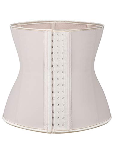 FeelinGirl 9 Aceros Deshuesados Látex Corsé de Entrenamiento Transpirable para Mujer Faja Lumbar Beige Cintura 94-100cm(4XL/Talla 48) FeelinGirl 9 Aceros Deshuesados Látex Corsé de Entrenamiento Transpirable para Mujer Faja Lumbar Beige Cintura 94-100cm(4XL/Talla 48)