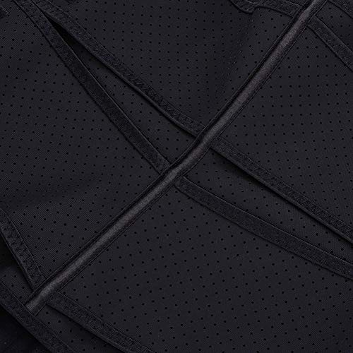 FeelinGirl Mujer Corsé Látex con Cinturones Ajustables Entrenador de Cintura Faja Lumbar Reductora con 7 Huesos Aceros Underbust con Cremallera y Velcro Waist Trainer Negro S/Talla 38