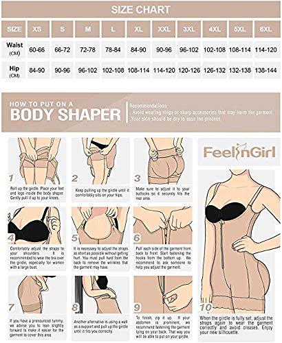 FeelinGirl Mujer Faja Reductora Abdominal con Cremallera Frontal - Shapewear Faja Adelgazante Corsé Ajustable Waist Trainer Beige 3XL/Talla 46-48