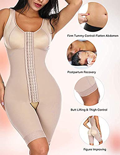 FeelinGirl Mujeres Shapewear de Cuerpo Overbust Faja Adelgazante Arriba de Busto Corset Reductor Lumbar con Ganchos Cremallera Body Shaper Talla Grande Beige Largo XXL/ES 46-48 FeelinGirl Mujeres Shapewear de Cuerpo Overbust Faja Adelgazante Arriba de Busto Corset Reductor Lumbar con Ganchos Cremallera Body Shaper Talla Grande Beige Largo XXL/ES 46-48