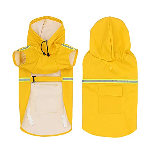 FEimaX Impermeable para Perros Abrigo Impermeables con Capucha, Chubasquero Reflectante y Ajustable, Poncho de Lluvia Impermeable para Perros Pequeños medianos y Grandes FEimaX Impermeable para Perros Abrigo Impermeables con Capucha, Chubasquero Reflectante y Ajustable, Poncho de Lluvia Impermeable para Perros Pequeños medianos y Grandes