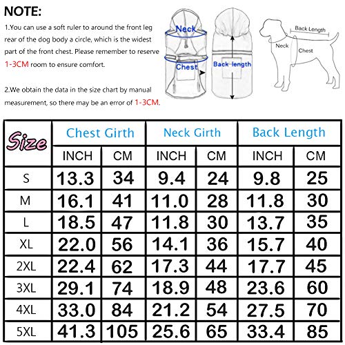 FEimaX Impermeable para Perros Abrigo Impermeables con Capucha, Chubasquero Reflectante y Ajustable, Poncho de Lluvia Impermeable para Perros Pequeños medianos y Grandes FEimaX Impermeable para Perros Abrigo Impermeables con Capucha, Chubasquero Reflectante y Ajustable, Poncho de Lluvia Impermeable para Perros Pequeños medianos y Grandes