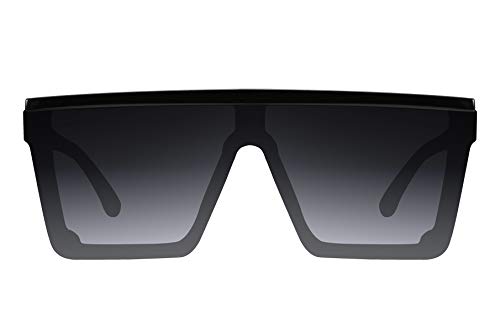 FEISEDY Oversize Flat Top Gafas de sol con Lentes Siameses de Moda Mujeres Hombres Estilo cuadrado sucinto UV400 Gafas sin montura B2470 FEISEDY Oversize Flat Top Gafas de sol con Lentes Siameses de Moda Mujeres Hombres Estilo cuadrado sucinto UV400 Gafas sin montura B2470
