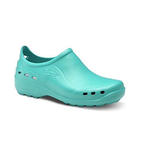 Feliz Caminar - Flotantes Shoes, Zapato Sanitario, Verde, 40 EU