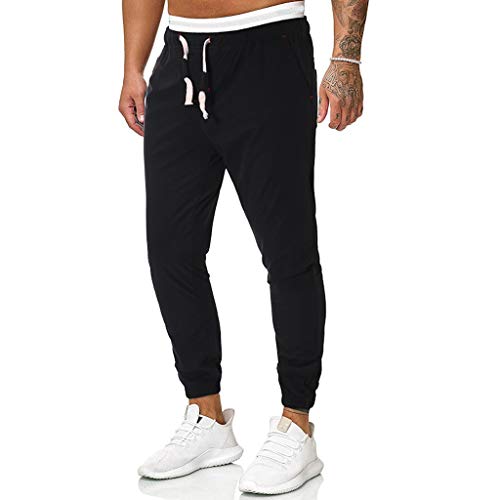 FELZ Pantalones Deportivos Hombres, Pantalon Chandals Hombre Largos Pantalones Deportivos Jogger Fitness de 100% Algodón Slim Fit Pantalones Color Liso Casual Pantalones de Cuerpo Entero