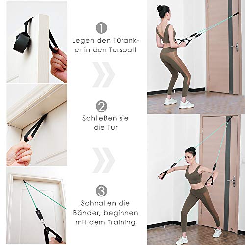 Femor Bandas de Resistencia, Bandas Elásticas de Musculacion, Conjunto de 5 Bandas de Fitness, Apilables hasta 100 LB / 150 LB con Asas, Correas de Tobillo, Ancla de Puerta, Bolsa de Transporte Femor Bandas de Resistencia, Bandas Elásticas de Musculacion, Conjunto de 5 Bandas de Fitness, Apilables hasta 100 LB / 150 LB con Asas, Correas de Tobillo, Ancla de Puerta, Bolsa de Transporte