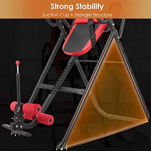 Femor Tabla de Inversión de Gravedad Plegable, Reposacabezas Ajustable y Cinturón de Seguridad Regulable, Formar Espalda, Soporta hasta 150kg Femor Tabla de Inversión de Gravedad Plegable, Reposacabezas Ajustable y Cinturón de Seguridad Regulable, Formar Espalda, Soporta hasta 150kg