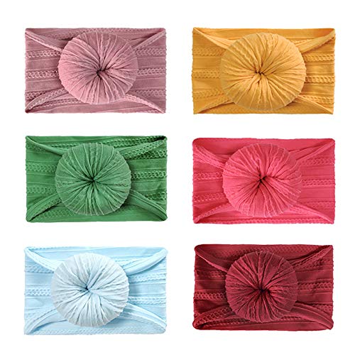 FengHP - Juego de 1 diademas de nailon para bebé, turbante circular, con nudos, lazos para el pelo, para recién nacidos, niñas y niños h M FengHP - Juego de 1 diademas de nailon para bebé, turbante circular, con nudos, lazos para el pelo, para recién nacidos, niñas y niños h M